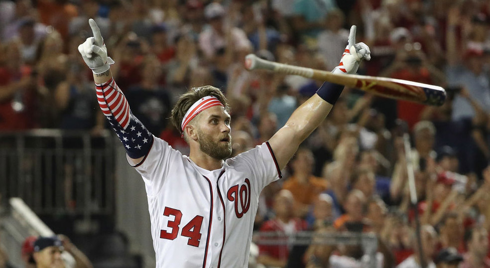 Little Leaguer Does Bryce Harper's Epic TwoHanded Bat Flip After