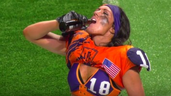 This Legend Football League Player’s God Awful Celebratory Beer Chug Should Result In Suspension