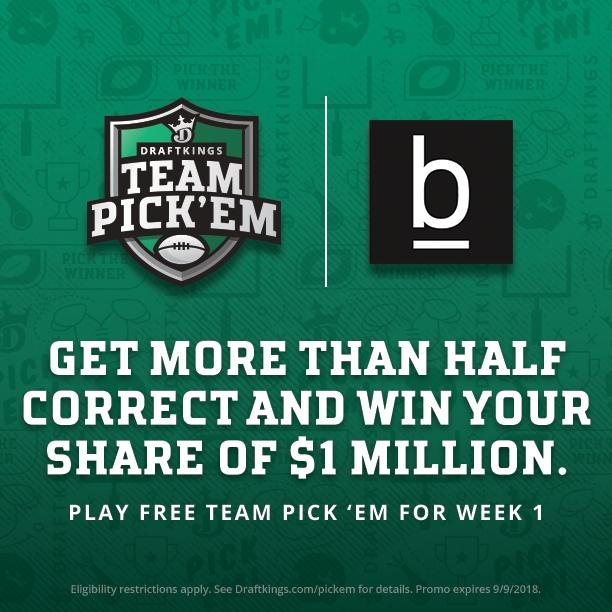 DraftKings Is Offering A FREE Week 1 Pick 'Em Where You Can Win