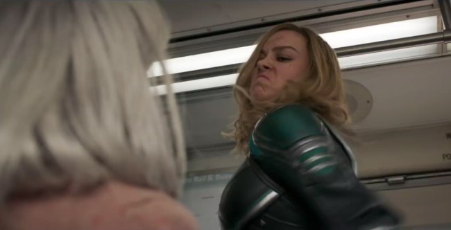 Captain Marvel Punching Old Woman Meme