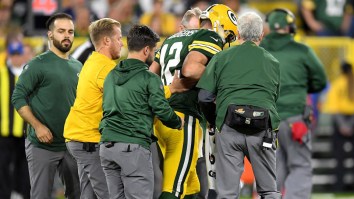 Fans Accuse Aaron Rodgers Of Faking His Leg Injury So He Could Make A Heroic Comeback