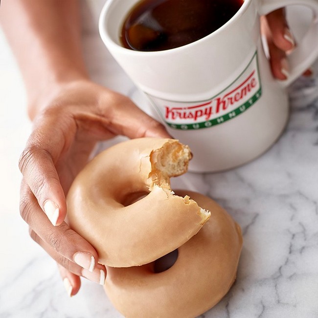 Free Krispy Kreme Coffee Glazed Doughnut