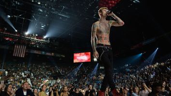 Machine Gun Kelly Gets Booed Loudly While Performing Eminem Diss To Fall Out Boy Fans