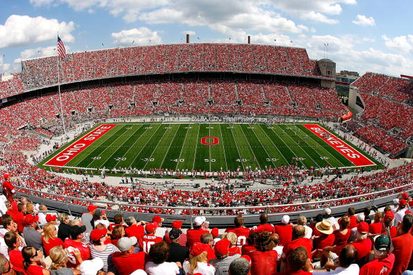 COLUMBUS, OH - SEPTEMBER 06: A general view of Ohio Stadium during the game between the Ohio State Buckeyes and the Ohio Bobcats on September 6, 2008 in Columbus, Ohio. (Photo by Kevin C. Cox/Getty Images)