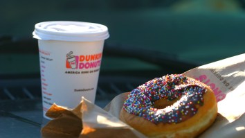 Dunkin’ (Donuts) World Series Promotional Signs Seem To Advocate For The Punching Of Testicles