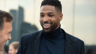 Tristan Thompson Reportedly Spotted Getting Handsy With Two Women (Not Named Khloe) He Invited To His First Game