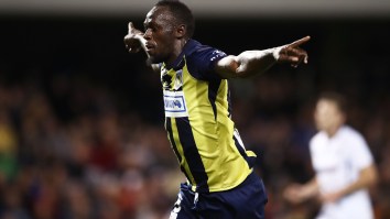 World’s Fastest Man Usain Bolt Kicked Off His Pro Soccer Career In Australia Like A Total Badass