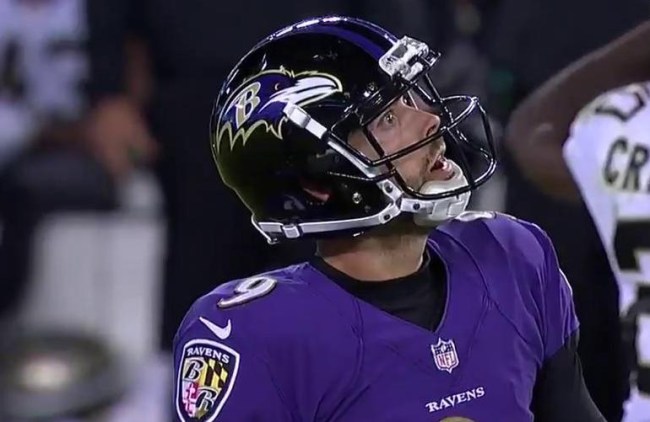 justin tucker missed extra point reactions