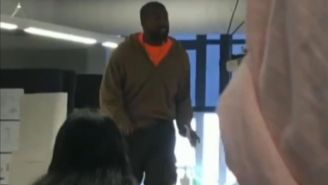 Kanye West Jumps On Table At College And Tells Art Students To Leave Elon Musk ‘The F— Alone’