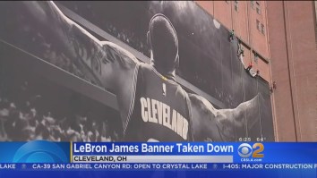 The LeBron Banner In Cleveland Has Been Replaced And, F*ck, Is It Awful