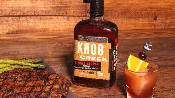 Knob Creek Creates Special Edition Single Barrel Bourbon For LongHorn And It Pairs Perfectly With A Juicy Steak