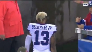 A Frustrated Odell Beckham Stormed Off To The Locker Room Before Halftime While The Giants Offense Was Still On The Field