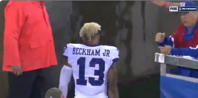 Frustrated Odell Beckham butts cooling fan as reeling Giants lose