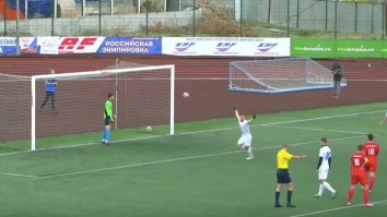 This Crazy Acrobatic Penalty Kick Is About To Blow Your Damn Mind