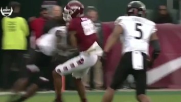 Temple Coach Geoff Collins Had To Be Restrained After Refs Initially Didn’t Call Targeting On Absolutely Dirty Hit By Cincy Player