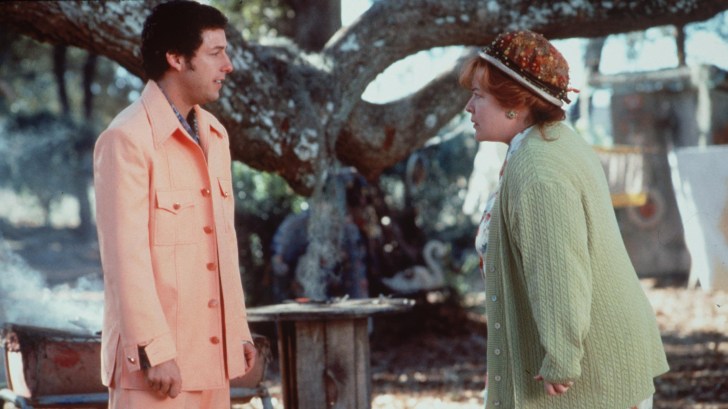 Adam Sandler and Kathy Bates in The Waterboy in 1998