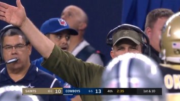 Saints Fans Accuse Mysterious Cowboys Staffer Of Cheating By Using Cellphone On The Sideline During Thursday Night Game