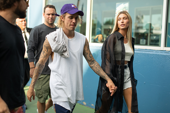 NEW YORK, NY - SEPTEMBER 06: Justin Bieber and Hailey Baldwin are seen on the street attending John Elliott during New York Fashion Week SS19 on September 6, 2018 in New York City. (Photo by Matthew Sperzel/Getty Images)