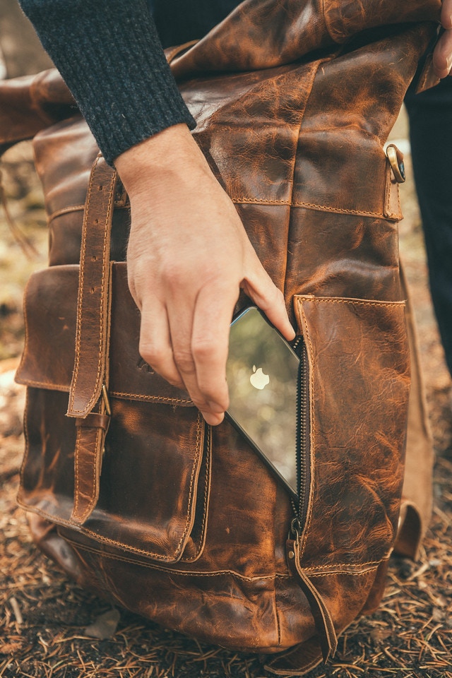 kobuk leather backpack