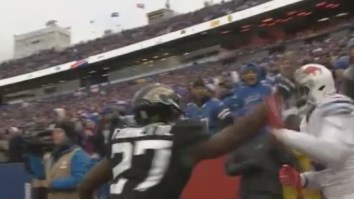 Video Surfaces Of Leonard Fournette Getting Nailed By A Beer Can On Way To Tunnel After Wild Fight With Bills