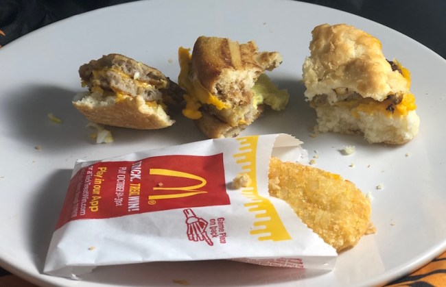 mcdonalds triple breakfast stack challenge