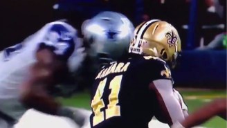 Refs From Cowboys-Saints Are Getting Ripped On Social Media For Missing A Blatant Helmet-To-Helmet Hit