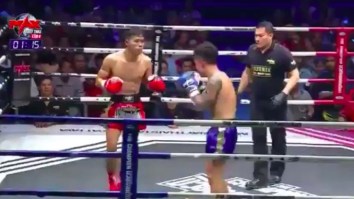Muay Thai Fighter Knocks Out Opponent AND Referee At The Same Time In Wild Match