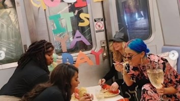 CHALLENGE: Find A More Aggravating Scene Than These Women Who Took Over A Subway Car To Throw A Birthday Party
