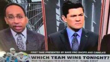 Tedy Bruschi Busts Out A Bitter Beer Face When Stephen A. Smith Brutally Butchers Chargers-Chiefs Analysis