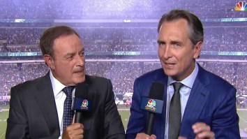Cris Collinsworth ‘Sliding Into’ The ‘SNF’ Booth Is A Solid Late Entry For Funniest Meme Of The Year