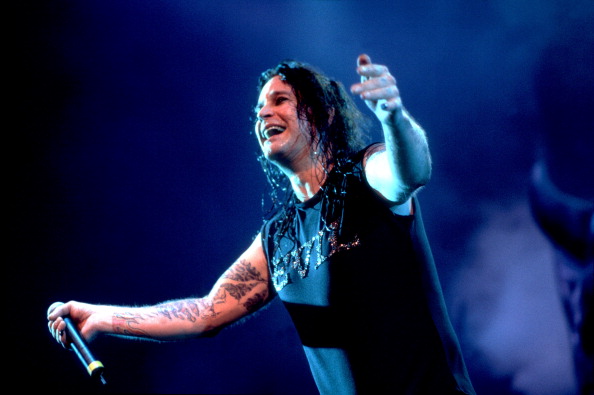 British musician Ozzy Osbourne performs at the World Music Theater, Tinley Park, Chicago, Illinois, August 20, 2000. (Photo by Paul Natkin/Getty Images)