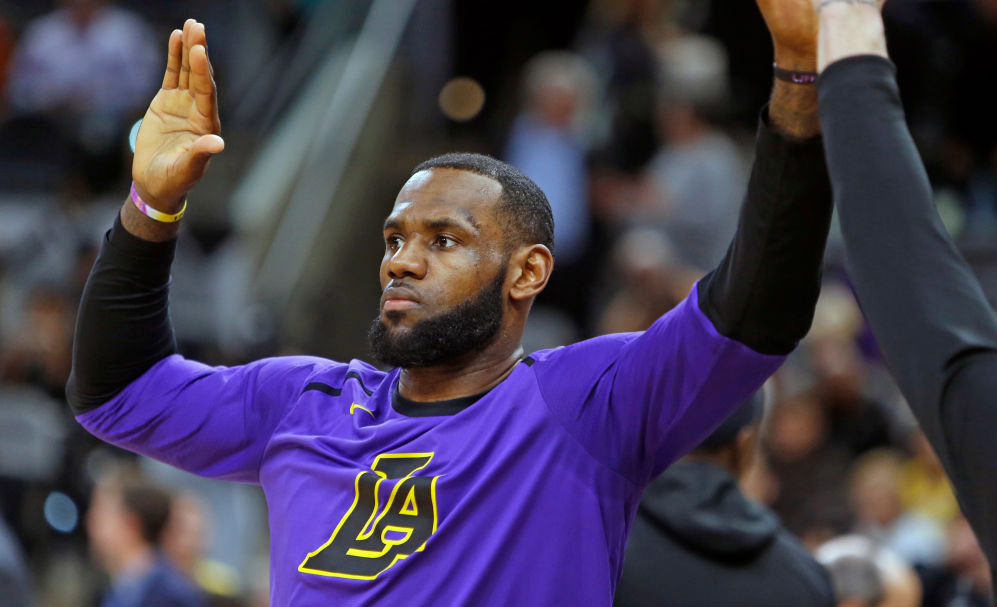 LeBron James gives game-worn shoes to Grizzlies equipment