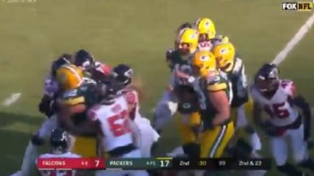 Packers And Falcons Fight After Brian Poole Delivers Big Hit On Aaron Rodgers