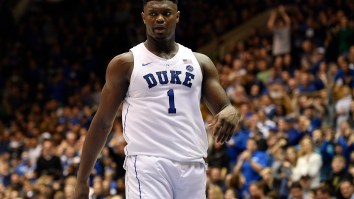 Zion Williamson Sent Twitter To New Levels After Hitting His Head On The Backboard During A Block