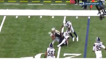 Fox Panicked And Quickly Cut Away From Saints-Rams  NFC Championship Game When Michael Thomas’ Butt Was Accidentally Exposed While He Was Getting Tackled