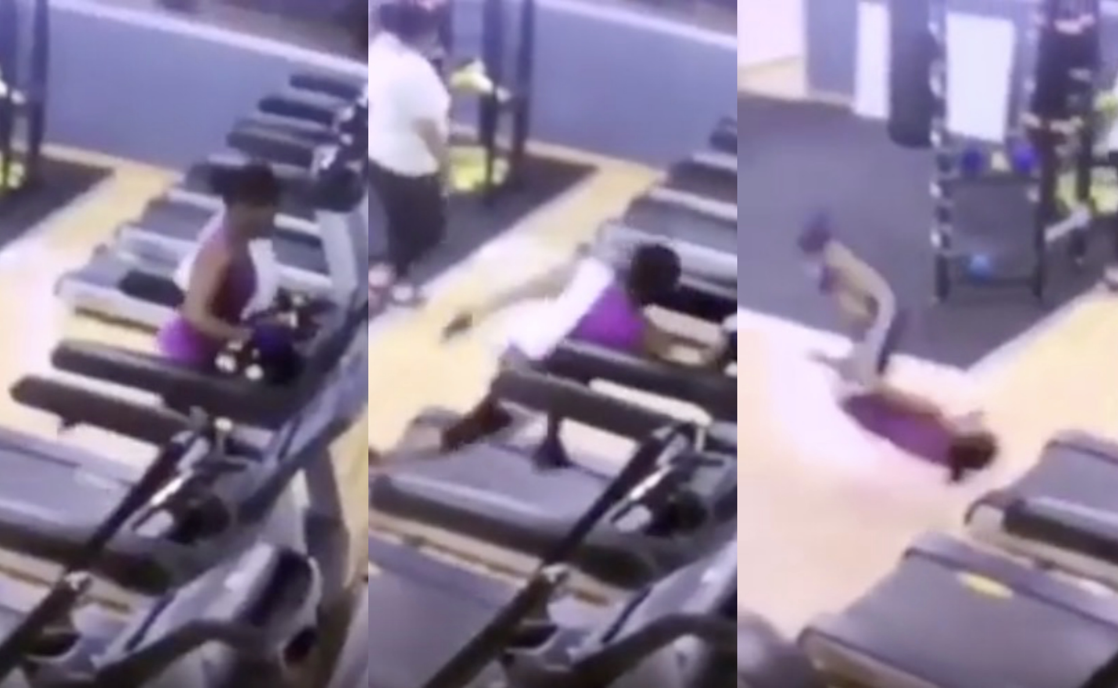Hilarious Treadmill FAIL Of Person Faceplanting Twice