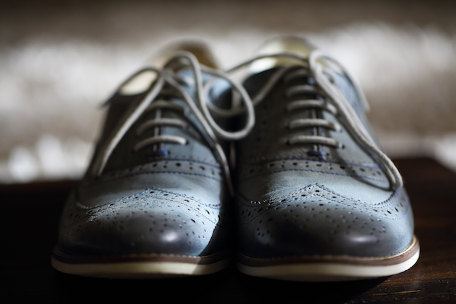 Grey oxford shoes