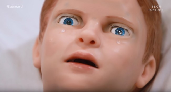 now there's a lifelike medical robot that bleeds, cries and pees