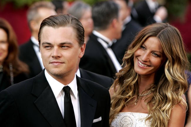 Leonardo DiCaprio, nominee Best Actor in a Leading Role for "The Aviator" and Gisele Bundchen (Photo by Chris Polk/FilmMagic)