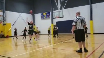 The Look On The Face Of This Referee When Kid Hits A 30-Foot No-Look Shot Needs To Be A Meme Immediately