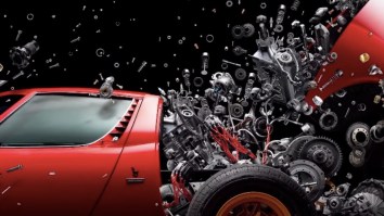 This Artist Spent Almost Two Years To Create This Crazy Image Of A 1972 Lamborghini Miura SV Getting Blown Up