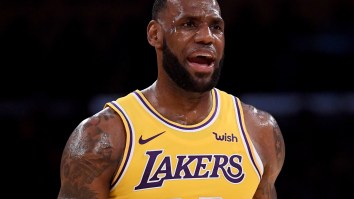 The Giant LeBron James Banner At The Staples Center Was Removed And The Timing Seems Way Too Coincidental