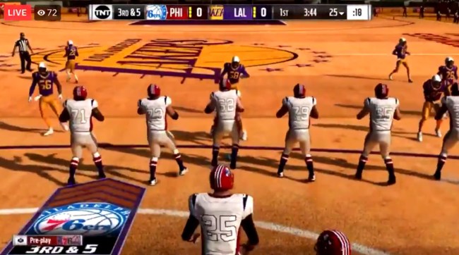 Madden-NBA 2K Mod Lets Play With Football On An NBA Court