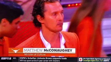 ‘Minister Of Culture’ Matthew McConaughey Was Back On The Texas Bench, And In The Team Huddle
