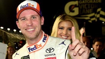 The Monster Energy Girl Who Creeped Everyone Out In The Daytona 500 Victory Lane Has Been Identified
