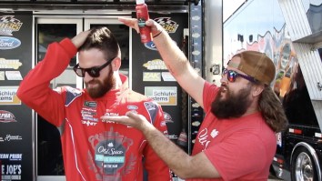 Two Dudes Talk About Their Hair At The Daytona 500, Presented By Old Spice