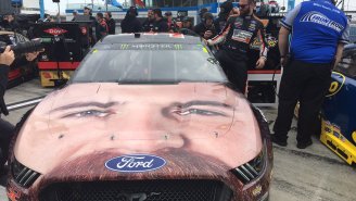 NASCAR’s Corey LaJoie Is Racing In The Daytona 500 With His Epic Beard And Hair All Over His Race Car