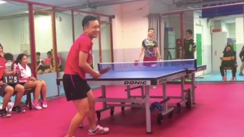 This Guy’s Ping-Pong Trick Shot Blows Opponents Minds And Leaves Them Scratching Their Heads