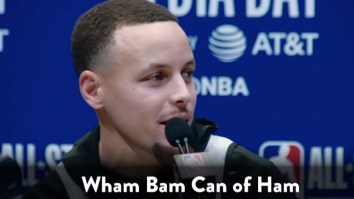 Here’s Why Steph Curry Gave That Bizarre ‘Wham, Bam, Can Of Ham’ Interview Answer During All-Star Weekend