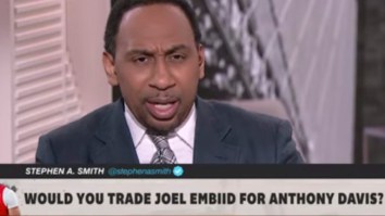 Stephen A. Smith Gives Pretty Insane Reason Why There’s ‘No Way’ He’d Trade Joel Embiid For Anthony Davis